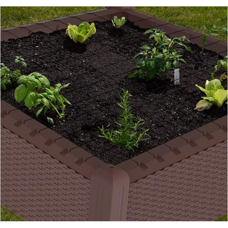 Ogrow 39” Square Raised Garden Bed Wicker Design