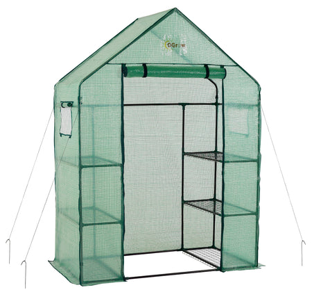 Ogrow Deluxe WALK-IN 3 Tier 6 Shelf Portable Greenhouse