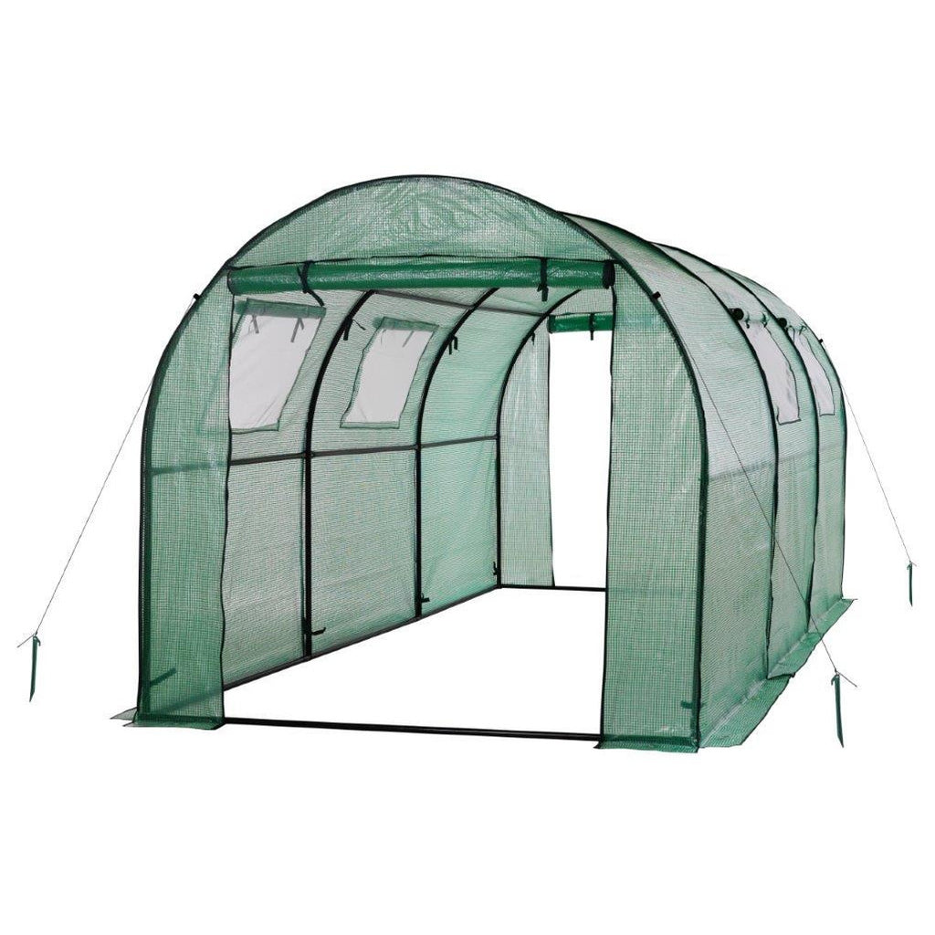 Ogrow Deluxe Walk-In Tunnel Greenhouse with Green Cover