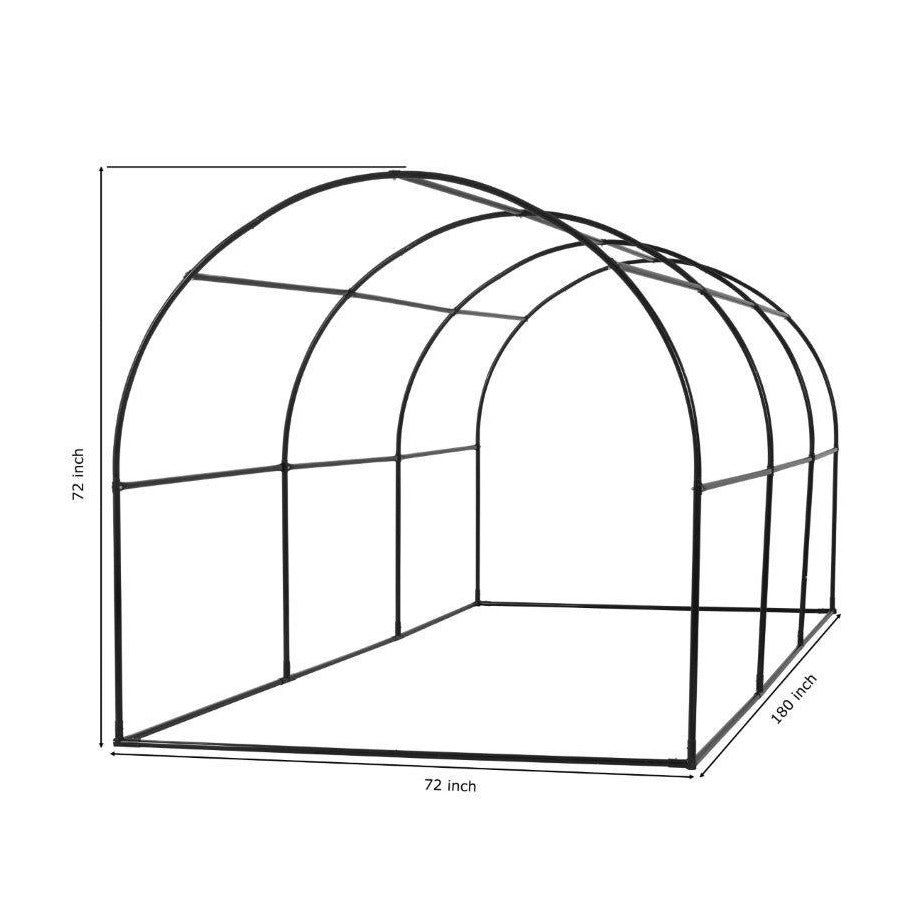 Ogrow Deluxe Walk-In Tunnel Greenhouse With White Cover