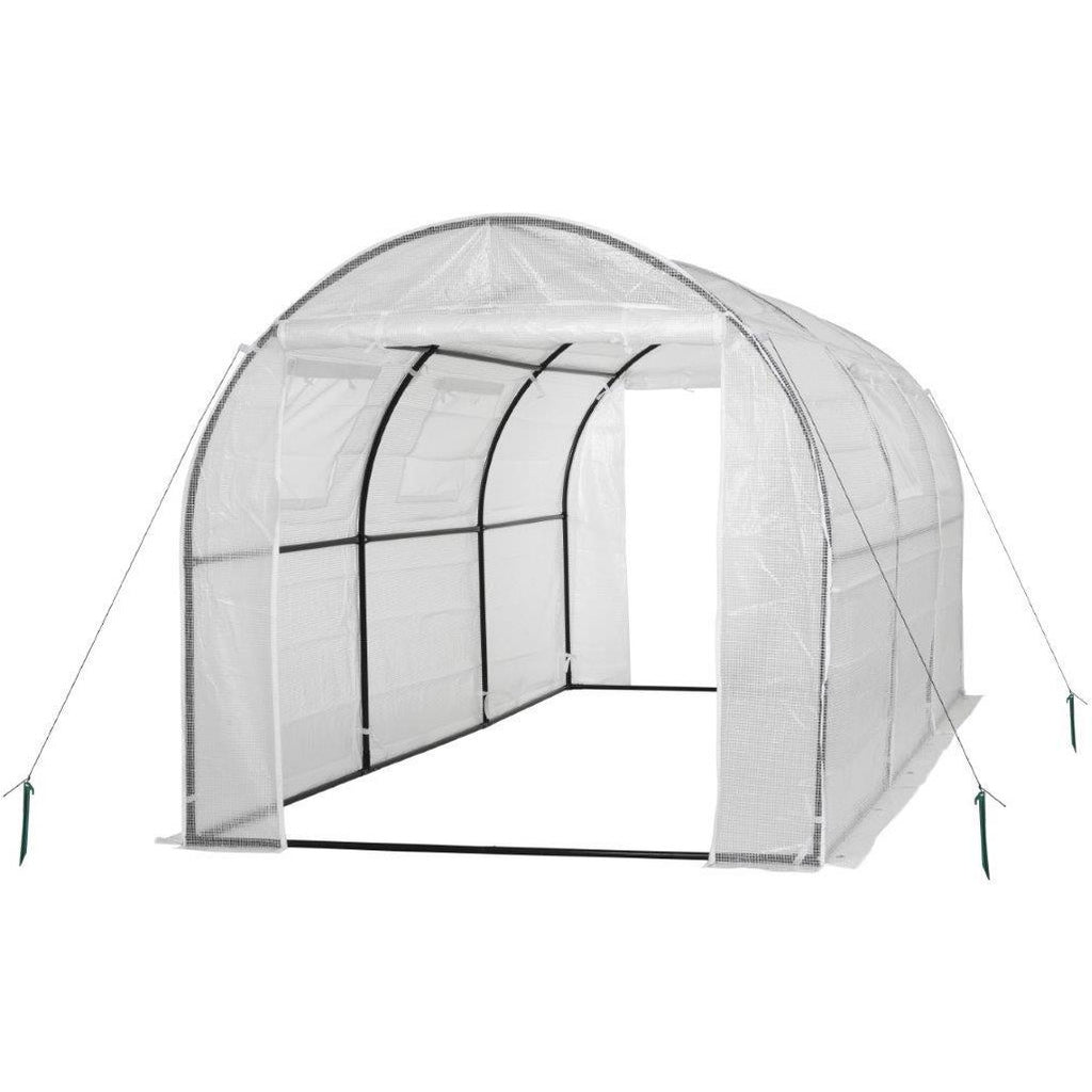 Ogrow Deluxe Walk-In Tunnel Greenhouse with White Cover