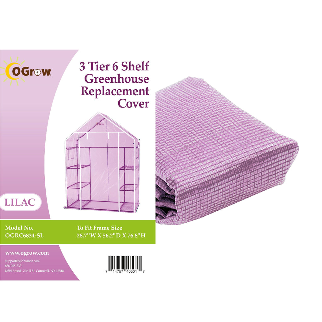 Ogrow Premium PE Greenhouse Replacement Cover for Your Outdoor Walk in Greenhouse - Lilac - Fits Frame 29"L x 56"W x 77"H