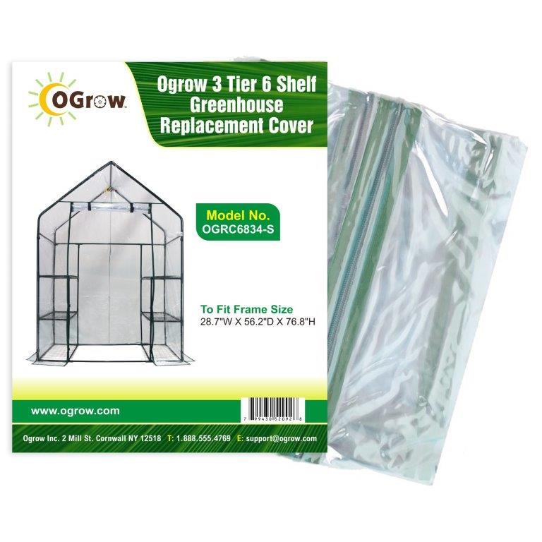 Ogrow Premium Greenhouse Replacement Cover for Your Outdoor Walk in Greenhouse - Clear - Fits Frame 29"L x 56"W x 77"H